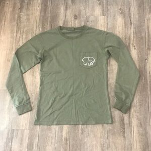 Ivory Ella Olive Green Long Sleeve Tee Size Small